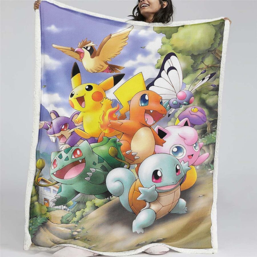 Alle Pokemon Cute 2 Decke - Fleecedecke