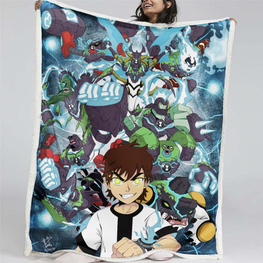 Ben 10 Alle Charaktere 12 Decke - Fleecedecke