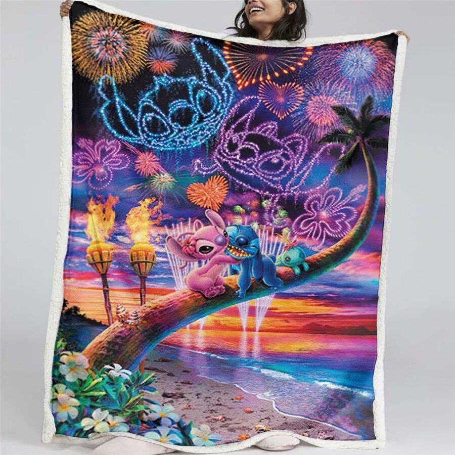 Disney Lilo und Stitch Figur 17 Decke - Fleecedecke