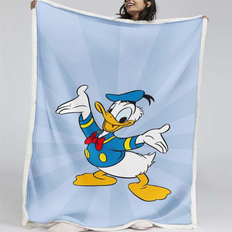 Donald Duck glücklich 01 Decke - Fleecedecke