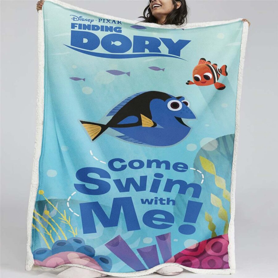 Findet Dorie, komm, schwimm mit mir Decke - Fleecedecke