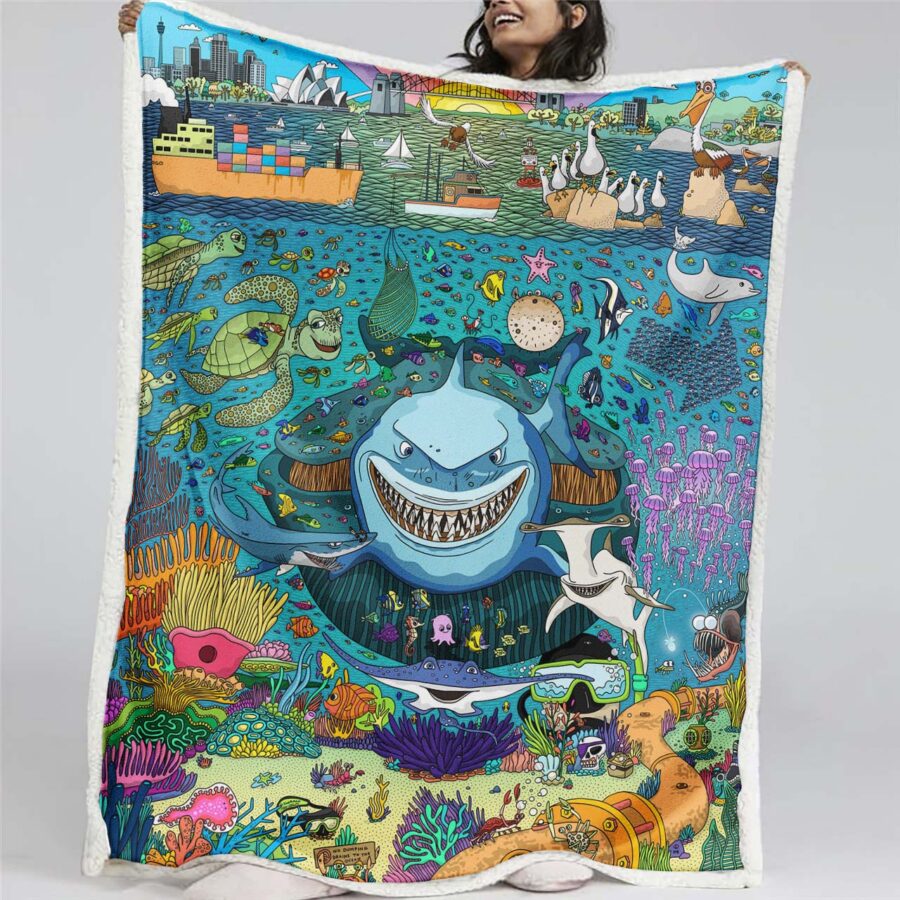 Findet Nemo 12 Decke - Fleecedecke