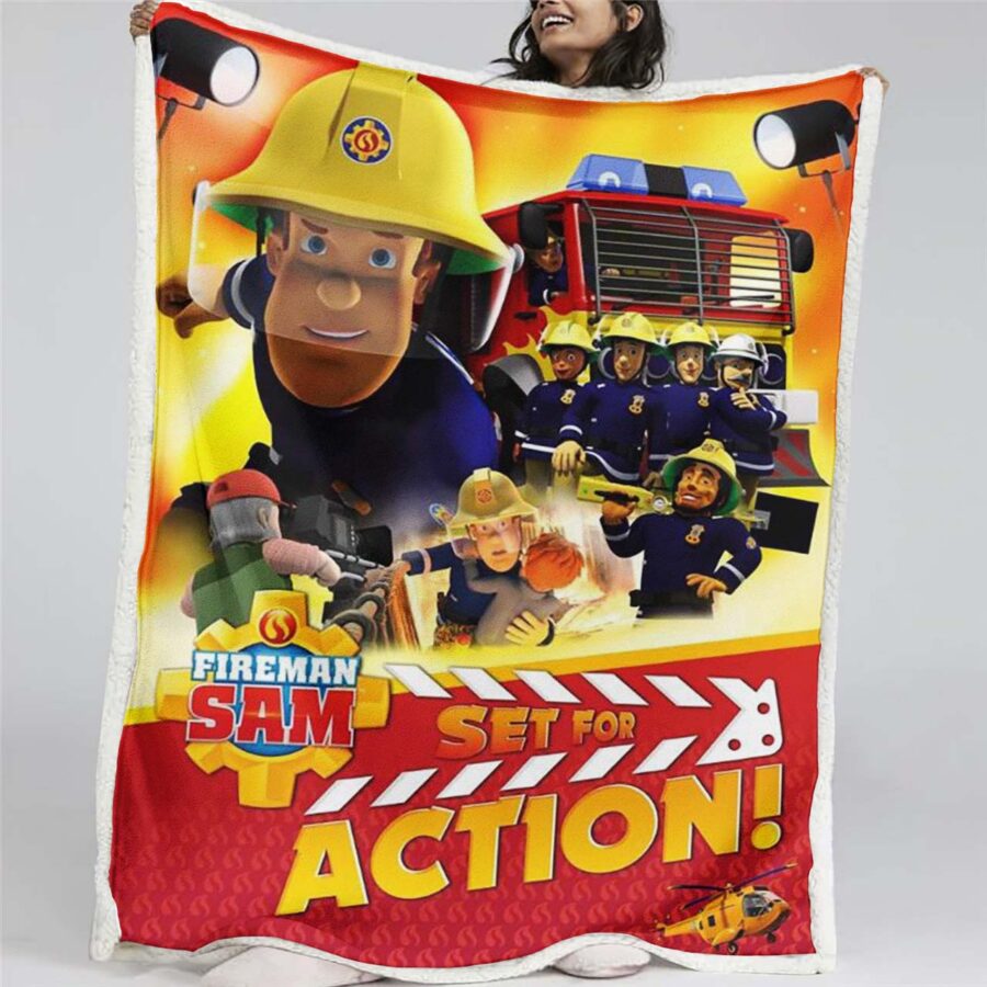 Feuerwehrmann Sam Charaktere 10 Decke - Fleecedecke