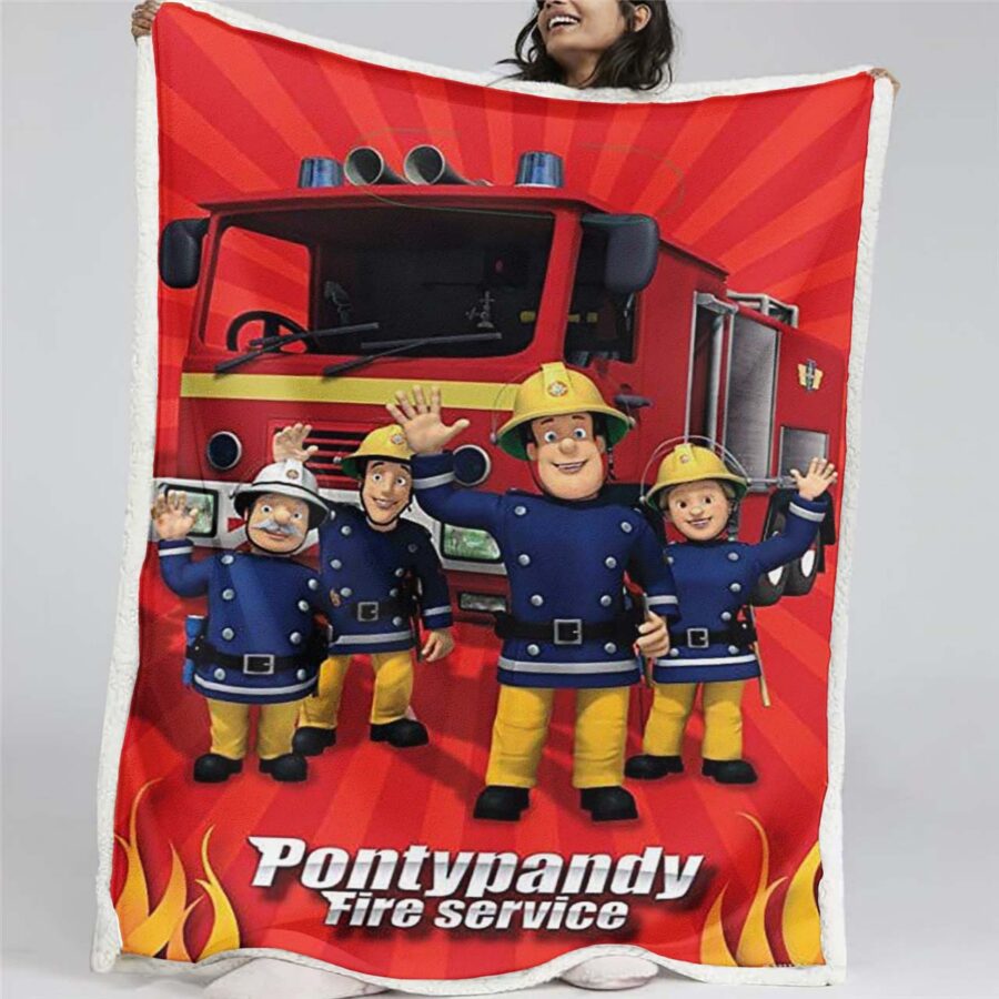 Feuerwehrmann Sam Charaktere 12 Decke - Fleecedecke