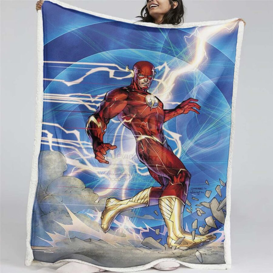 Flash-DC-Comics 01 Decke - Fleecedecke