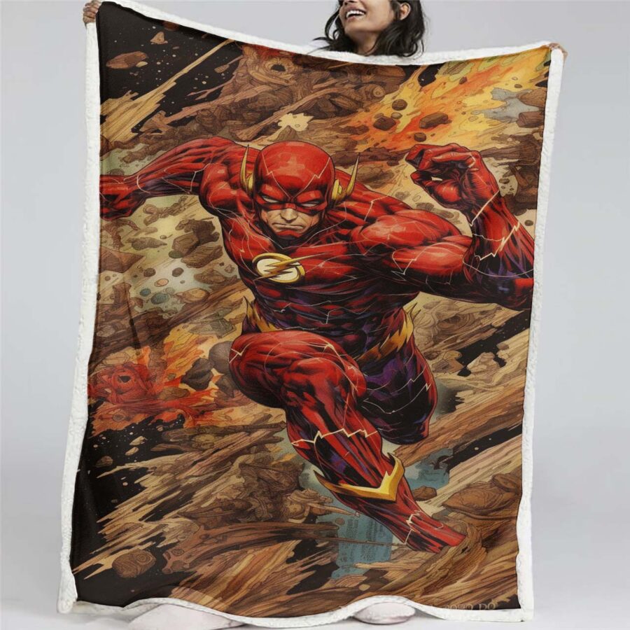 Flash-DC-Comics 03 Decke - Fleecedecke