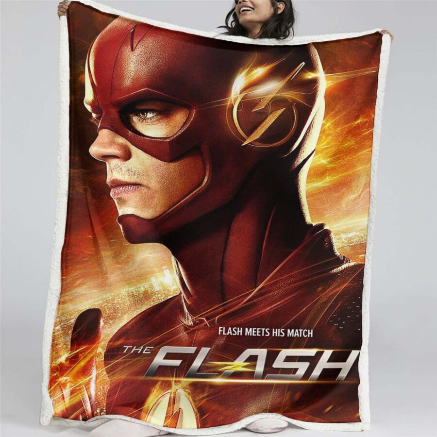 Flash-DC-Comics 04 Decke - Fleecedecke