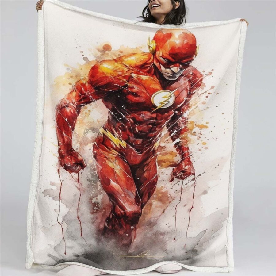Flash-DC-Comics 08 Decke - Fleecedecke