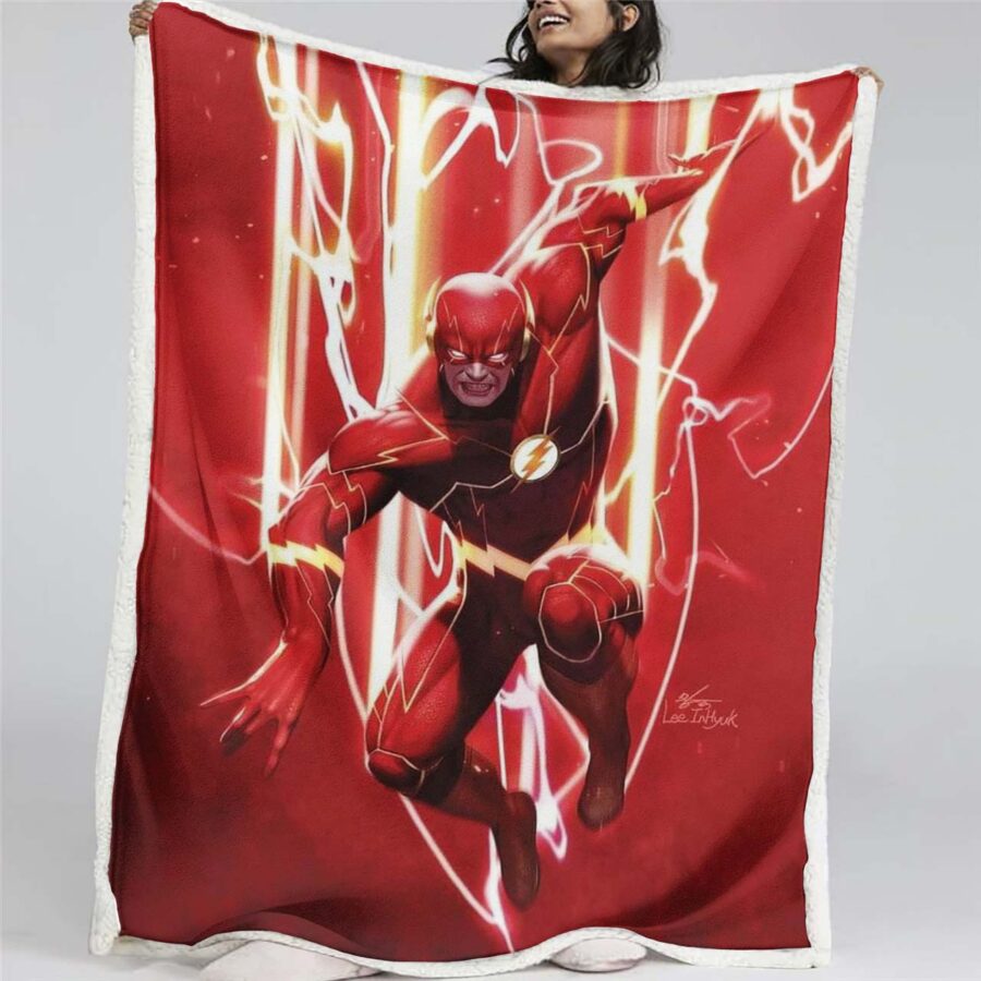 Flash-DC-Comics 09 Decke - Fleecedecke