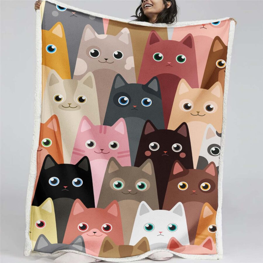 Lustige Katze Decke - Fleecedecke