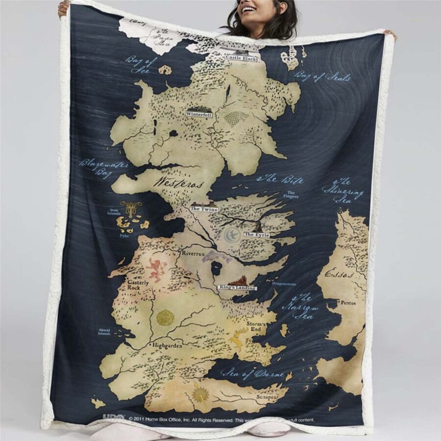 Game Of Thrones Karte 04 Decke - Fleecedecke
