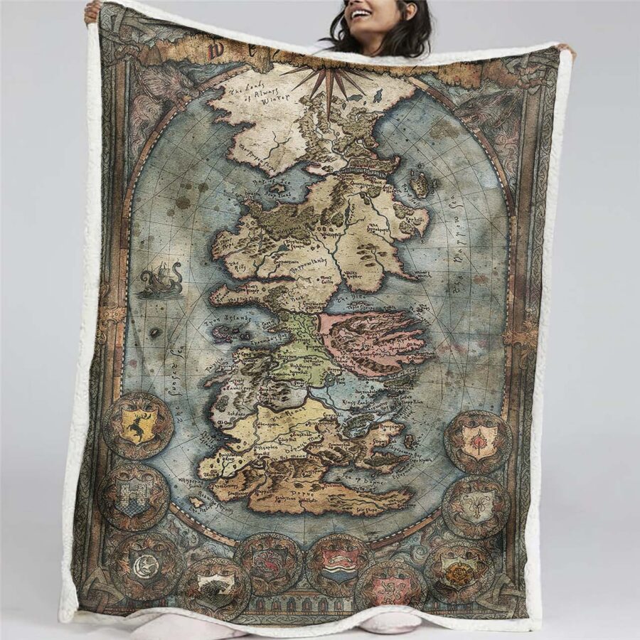 Game of Thrones Karte 01 Decke - Fleecedecke
