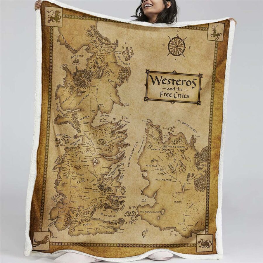 Game of Thrones Karte 02 Decke - Fleecedecke