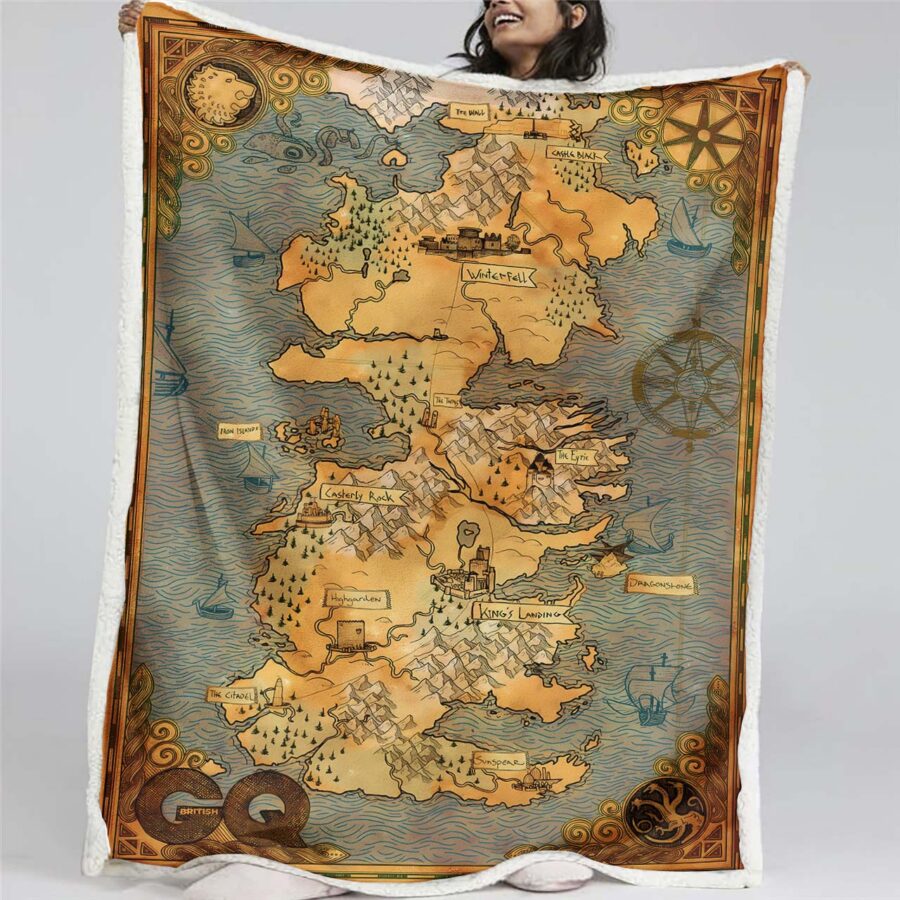 Game of Thrones Karte 03 Decke - Fleecedecke