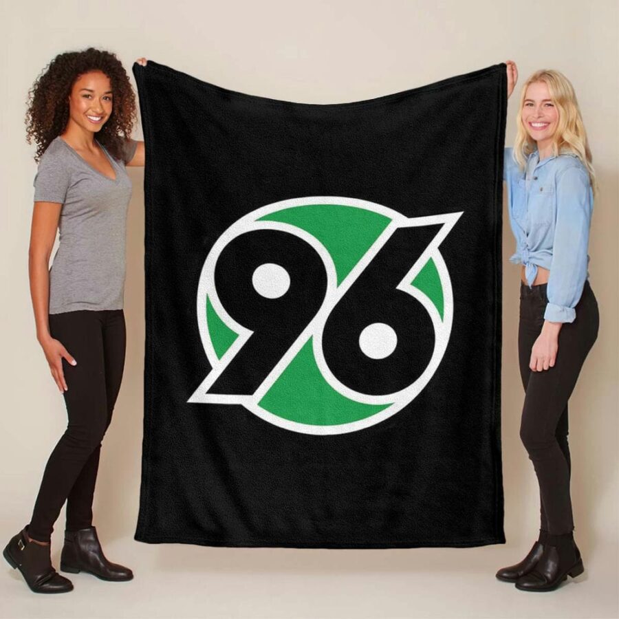 Hannover 96, schwarzer Hintergrund Fleecedecke - Decke