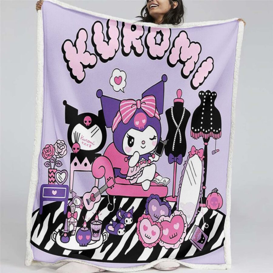 Hello Kitty Kuromi 04 Decke - Fleecedecke