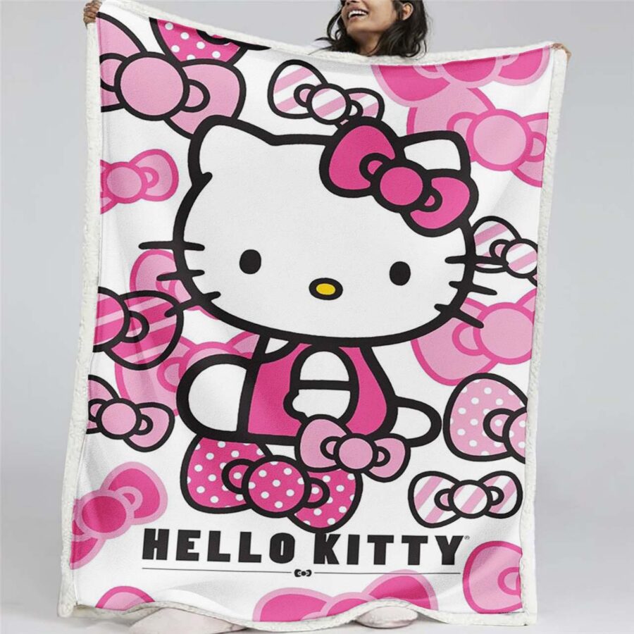 Hello Kitty Rosa 01 Decke - Fleecedecke