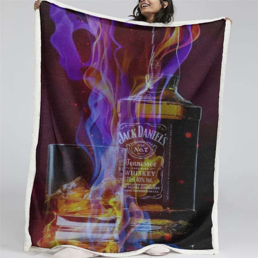 Jack Daniels Feuer Decke - Fleecedecke