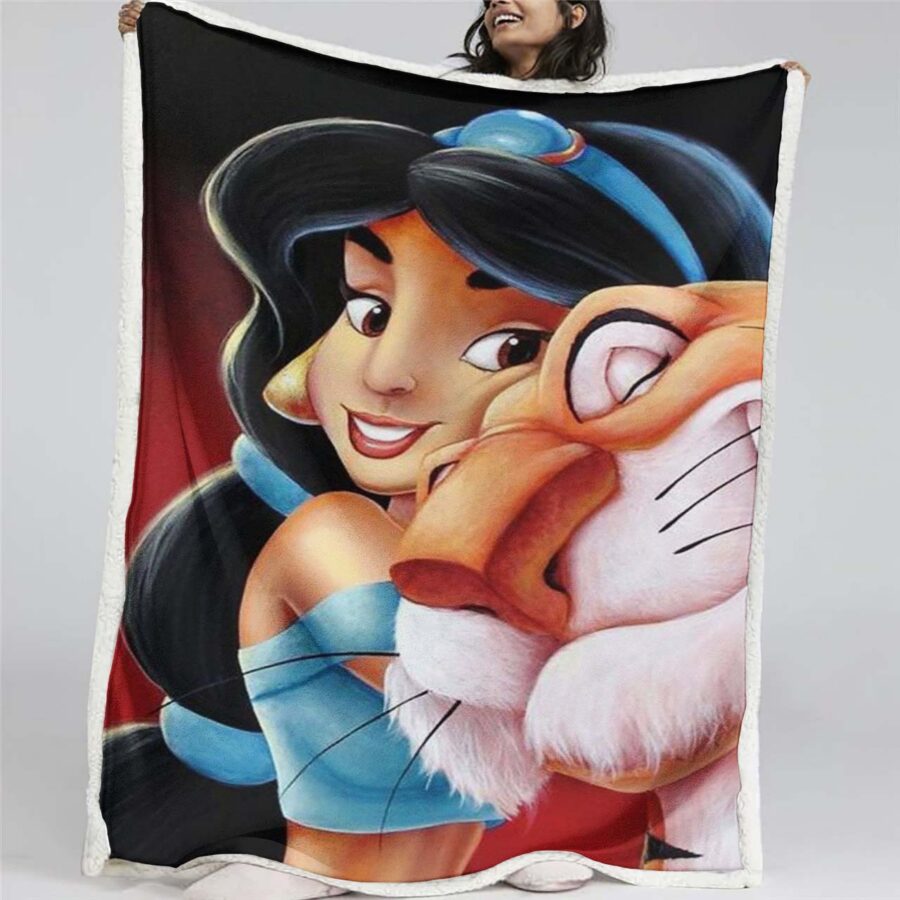 Jasmine Princess und der Tiger Raja Aladdin 02 Decke - Fleecedecke