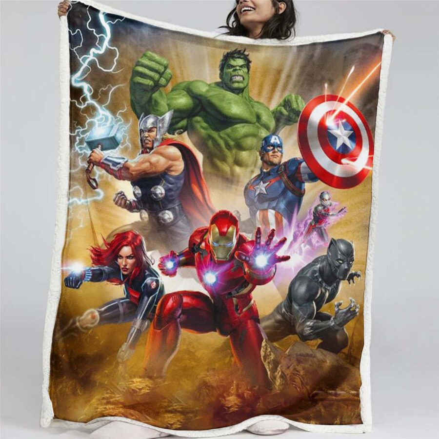 Justice League Alle Charaktere 02 Decke - Fleecedecke