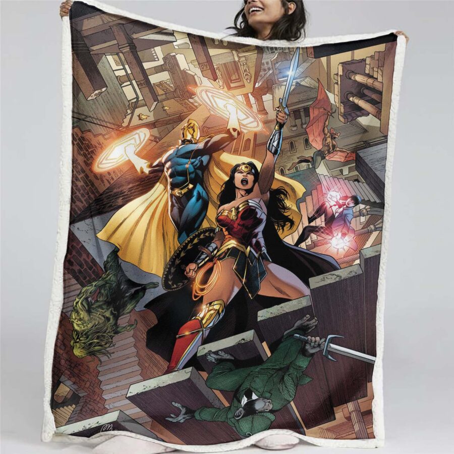 Justice League Alle Charaktere 04 Decke - Fleecedecke