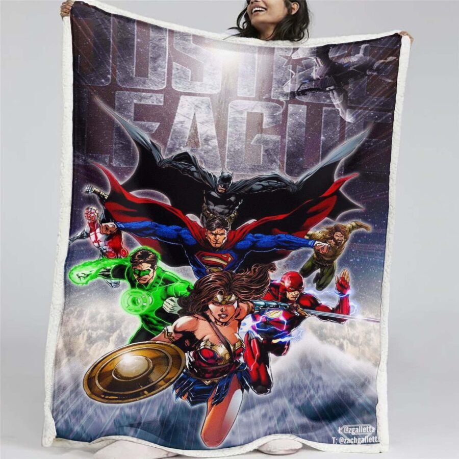 Justice League Alle Charaktere 05 Decke - Fleecedecke