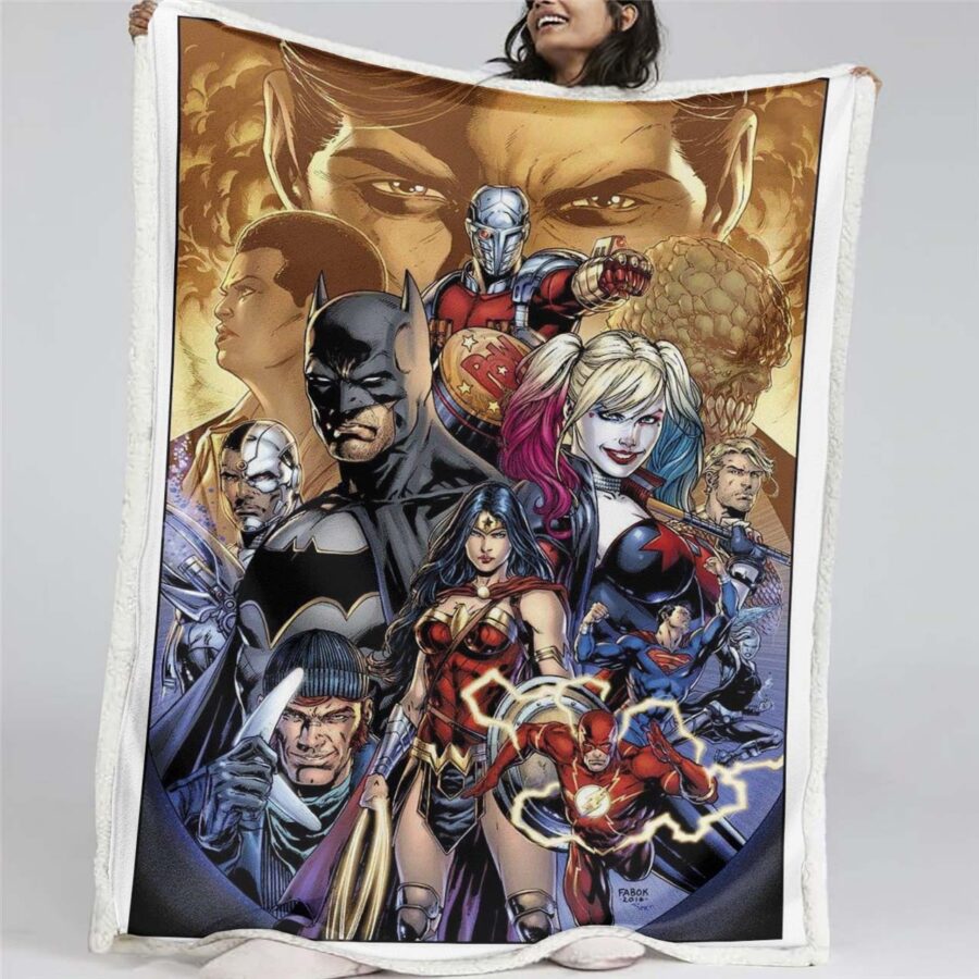 Justice League Alle Charaktere 08 Decke - Fleecedecke