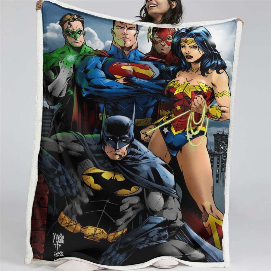 Justice League Alle Charaktere 09 Decke - Fleecedecke