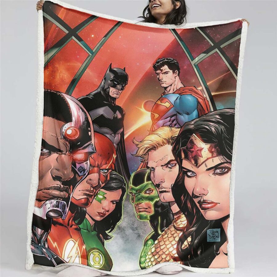 Justice League Alle Charaktere 10 Decke - Fleecedecke