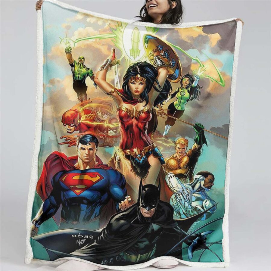 Justice League Alle Charaktere 16 Decke - Fleecedecke