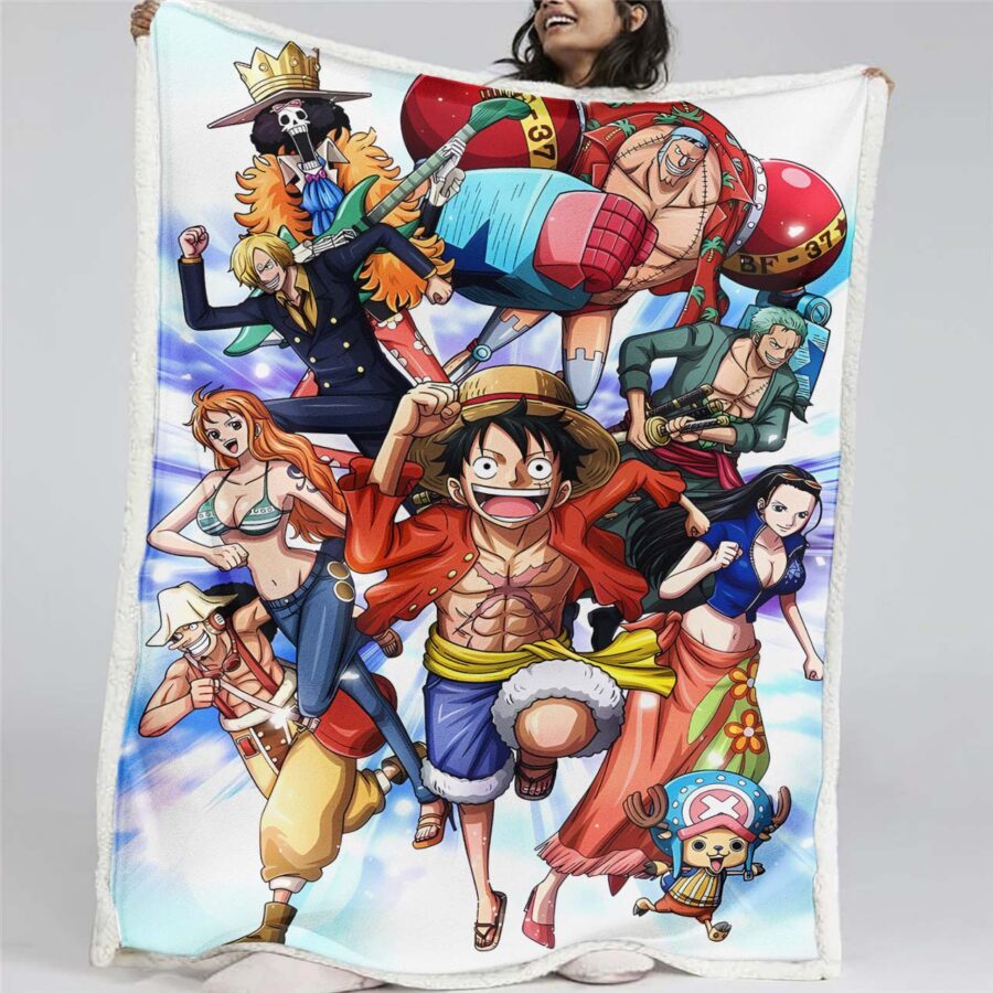 Ruffy und One Piece, alle Charaktere 05 Decke - Fleecedecke