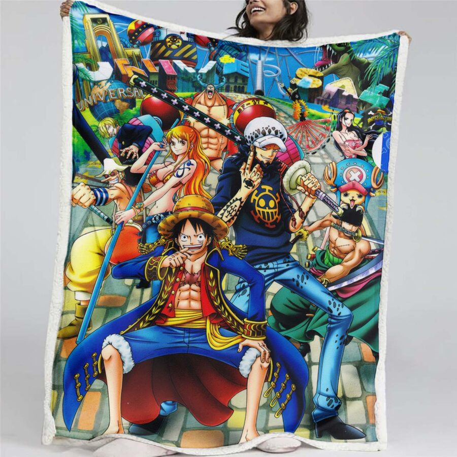 Ruffy und One Piece, alle Charaktere 07 Decke - Fleecedecke