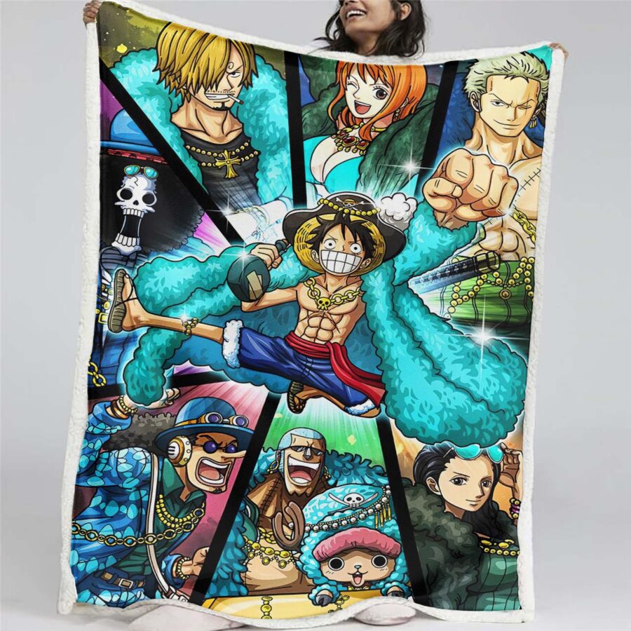 Ruffy und One Piece, alle Charaktere 10 Decke - Fleecedecke