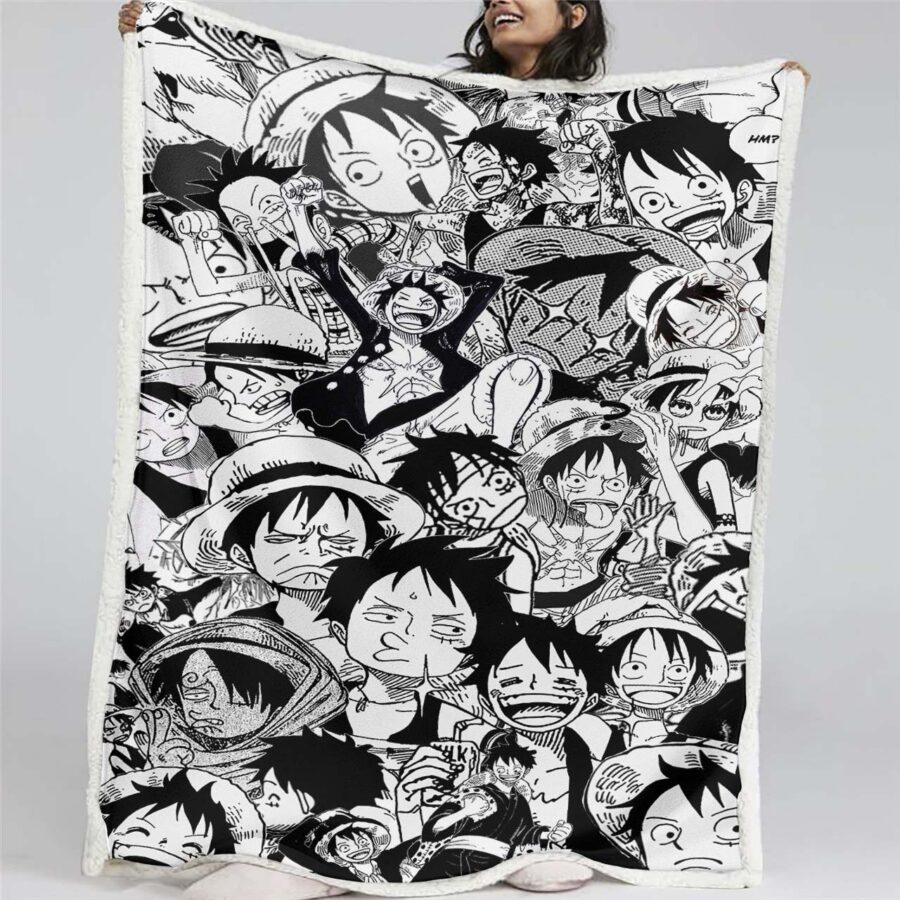 Ruffy und One Piece, alle Charaktere 11 Decke - Fleecedecke