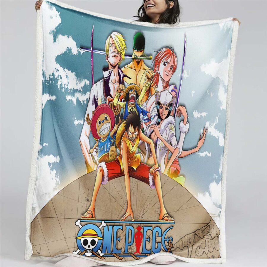 Ruffy und One Piece, alle Charaktere 13 Decke - Fleecedecke