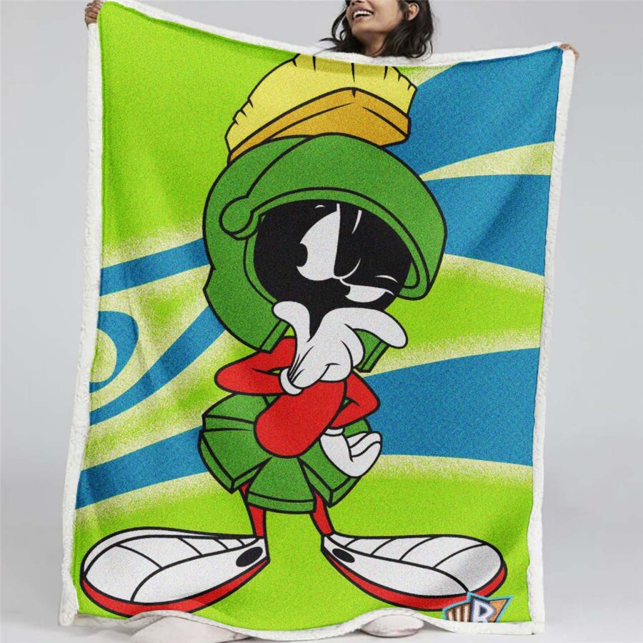 Marvin der Marsmensch Zimmer Kinder Decke - Fleecedecke
