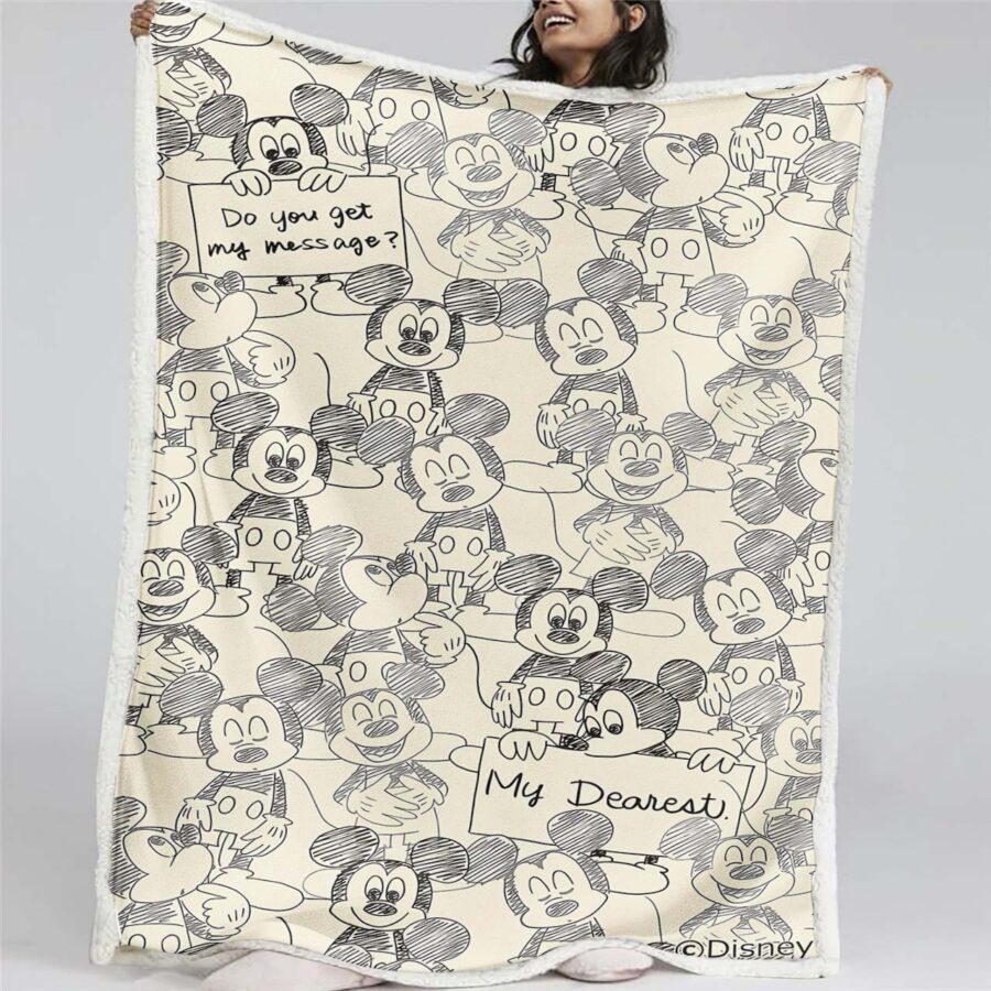 Micky Maus 4 Decke - Fleecedecke