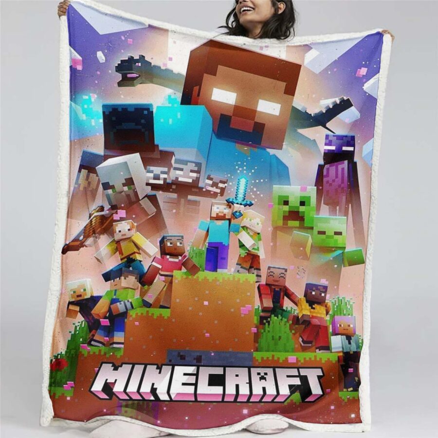 Minecraft Alle Charaktere 05 Decke - Fleecedecke