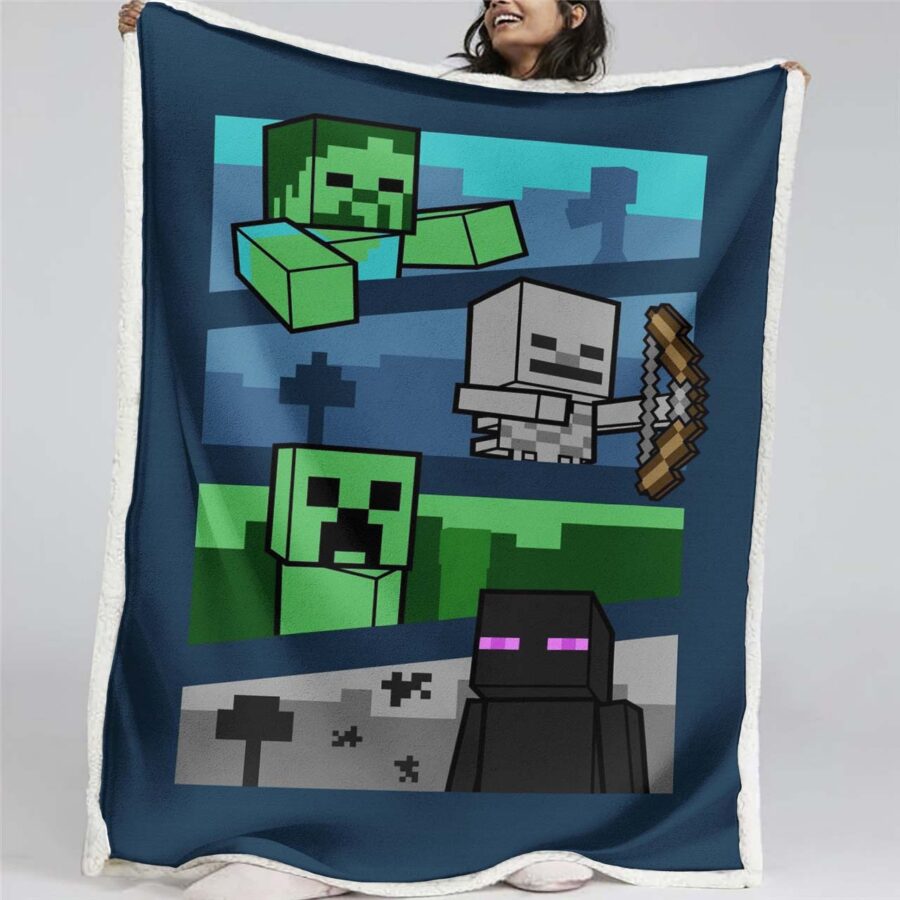 Minecraft Alle Charaktere 06 Decke - Fleecedecke