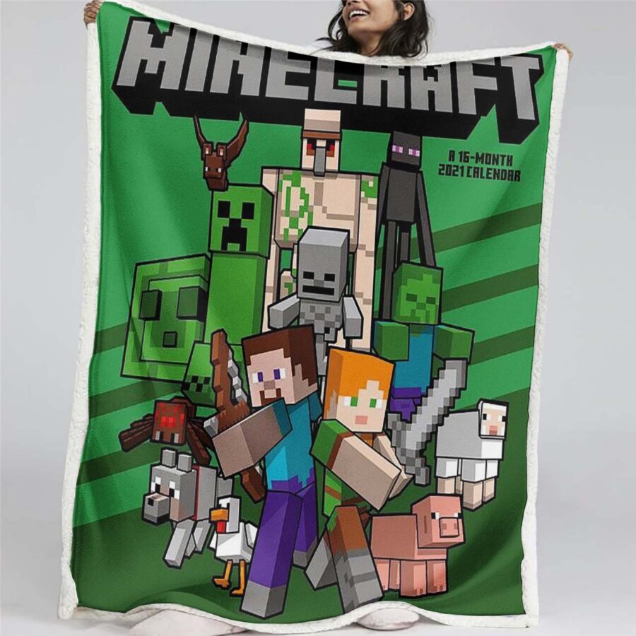 Minecraft Alle Charaktere 07 Decke - Fleecedecke