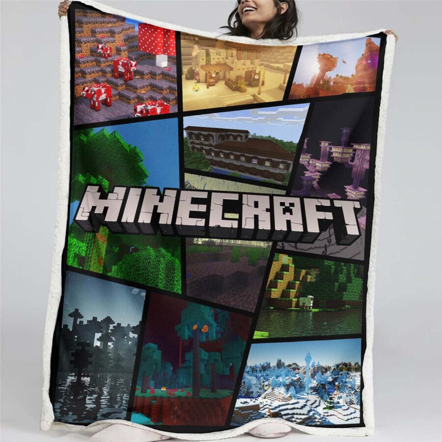 Minecraft Alle Charaktere 09 Decke - Fleecedecke