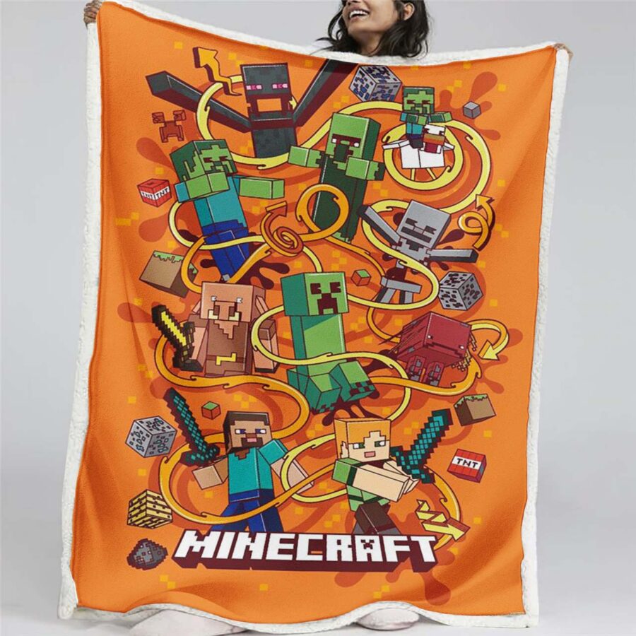 Minecraft: Alle Charaktere kämpfen Decke - Fleecedecke