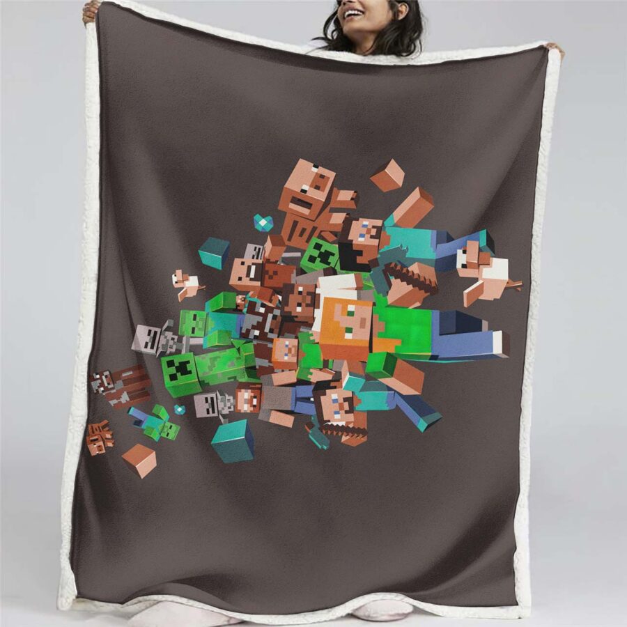 Minecraft-Charaktere 1002 Decke - Fleecedecke