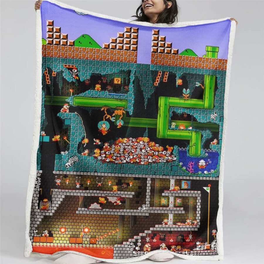 Minecraft-Routenkarte Decke - Fleecedecke