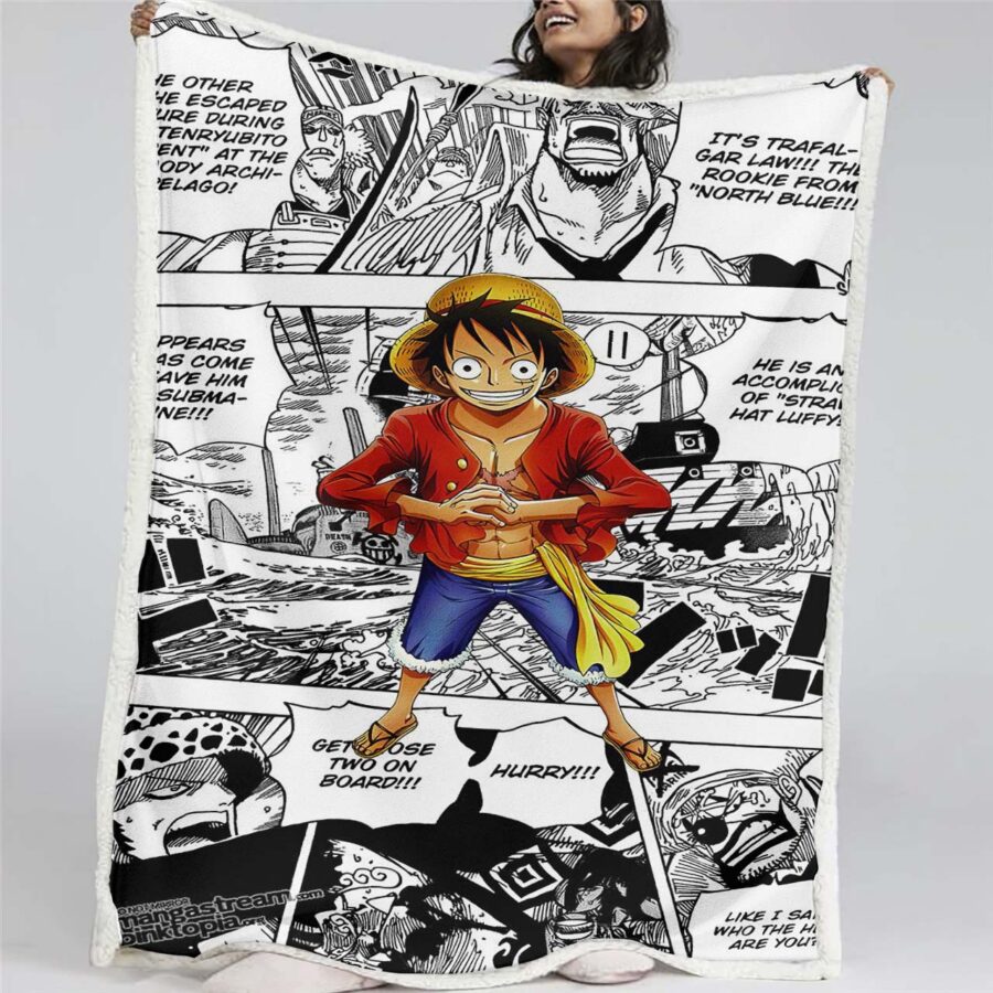 Monkey D. Ruffy One Piece 12 Decke - Fleecedecke
