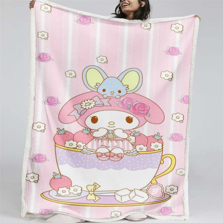 Meine Melodie Süßes Hello Kitty 01 Decke - Fleecedecke