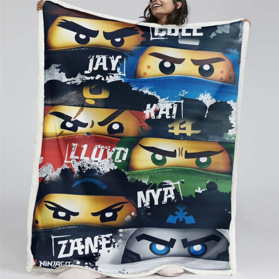 Ninjago Alle Charaktere 1003 Decke - Fleecedecke