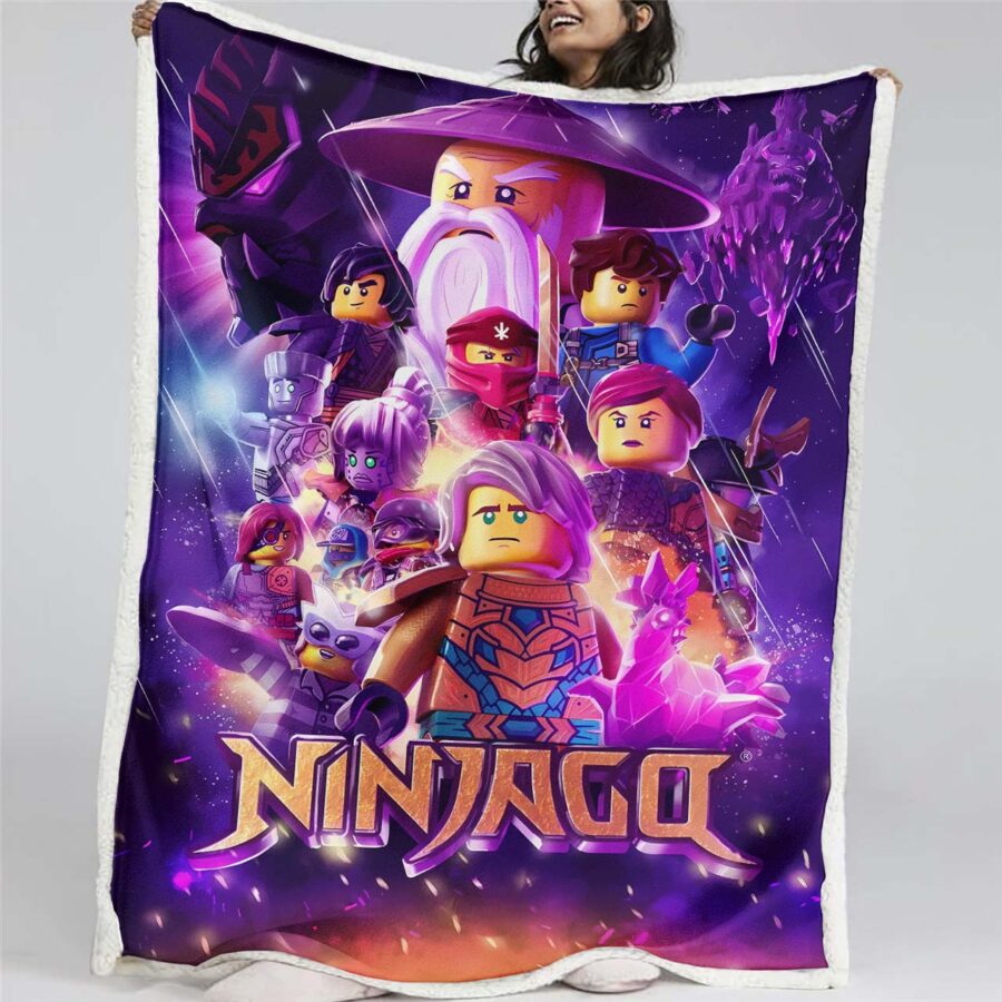 Ninjago: Alle Charaktere kämpfen 1017 Decke - Fleecedecke