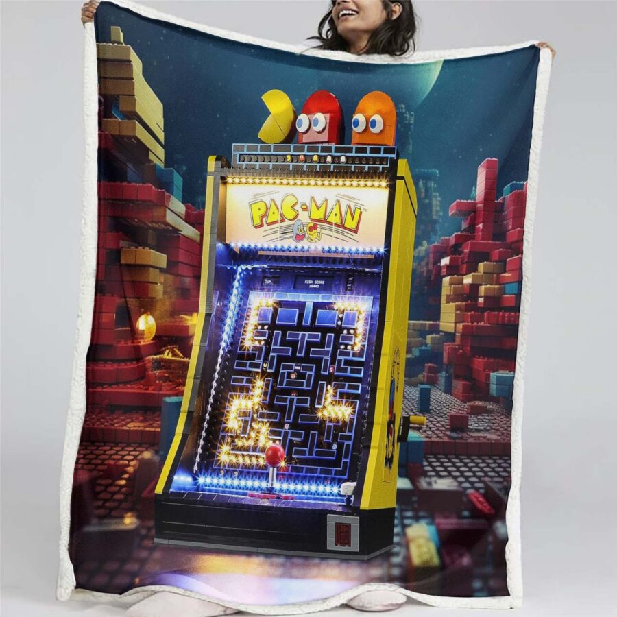 Pacman-Spielautomat 02 Decke - Fleecedecke