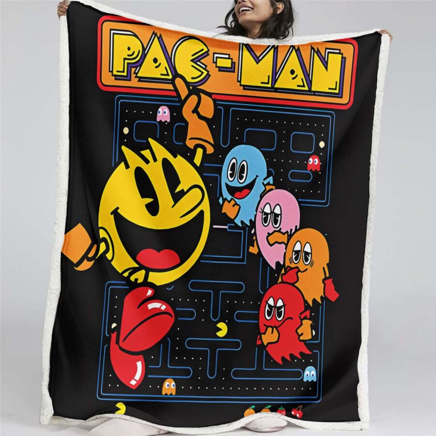 Pacman-Spielkarte 02 Decke - Fleecedecke